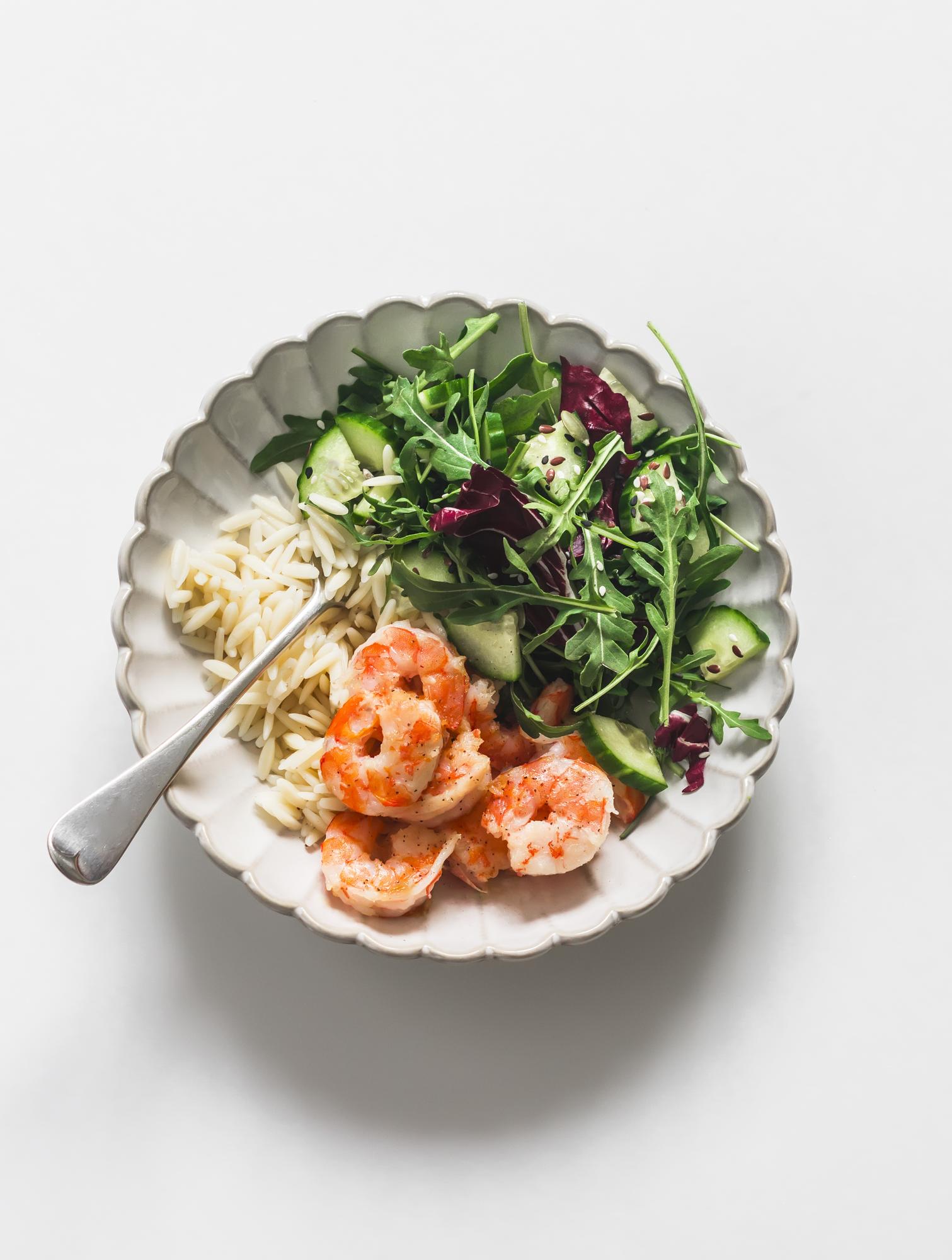Bowl of quick cooked meal with garnish